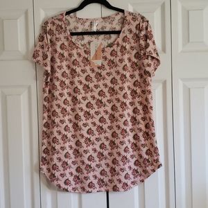 Honey and Lace Oakland Tee Tunic XL NWT